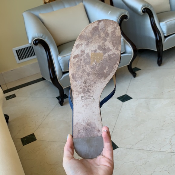 Hermès Corfu Flip Flops in Ocean Blue - Picture 4 of 5